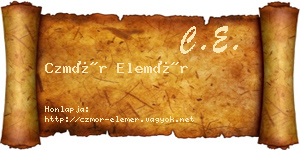 Czmór Elemér névjegykártya