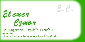 elemer czmor business card